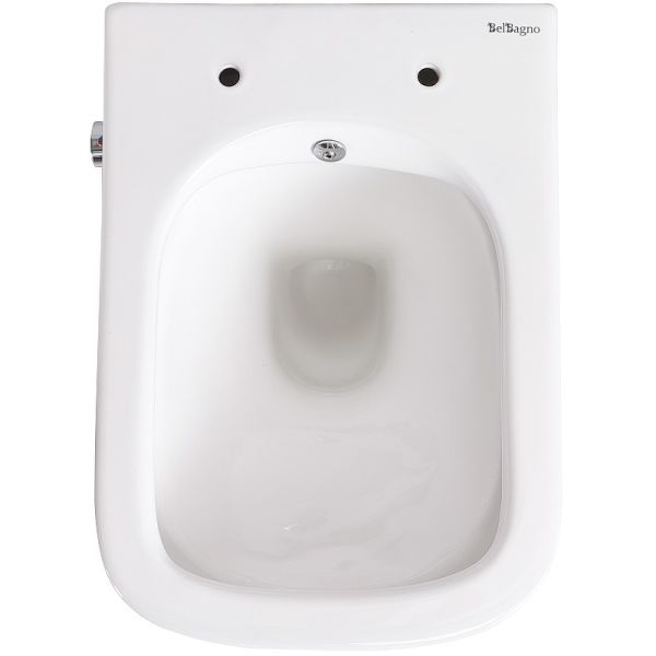 Унитаз подвесной BelBagno Due BB3103CHR-BS/SC с сиденьем Микролифт Унитаз подвесной BelBagno Due BB3103CHR-BS/SC с сиденьем Микролифт