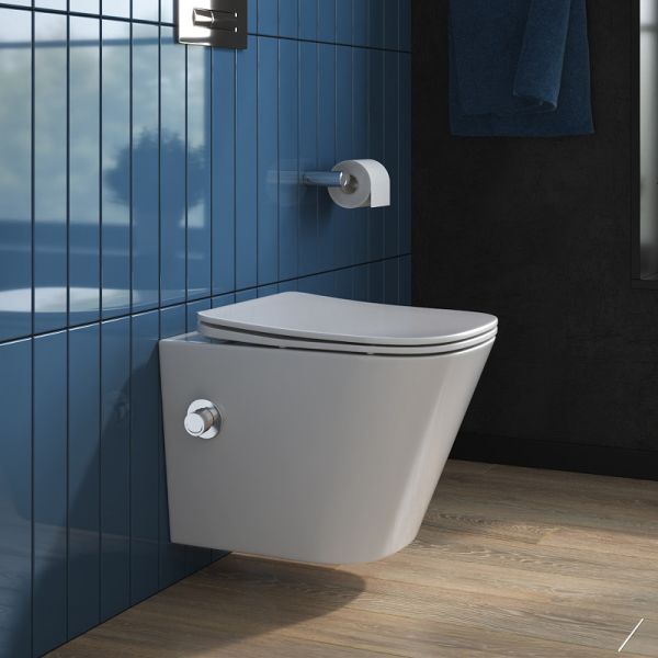 Унитаз подвесной BelBagno Due BB3103CHR-BS/SC с сиденьем Микролифт Унитаз подвесной BelBagno Due BB3103CHR-BS/SC с сиденьем Микролифт