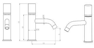 Смеситель для раковины Boheme Stick 121-WB белый матовый/чёрный Смеситель для раковины Boheme Stick 121-WB белый матовый/чёрный