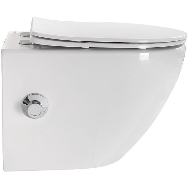 Унитаз подвесной BelBagno Uno BB3105CHR-BS/SC с сиденьем Микролифт Унитаз подвесной BelBagno Uno BB3105CHR-BS/SC с сиденьем Микролифт