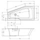 Акриловая ванна Riho Rethink Space Fall Plug and Play B113009005 R заполнение через перелив 170х90см белый