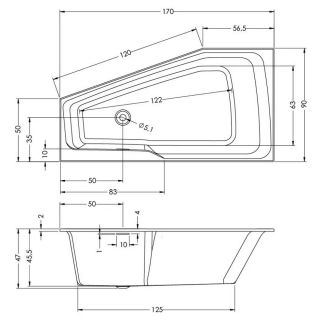 Акриловая ванна Riho Rethink Space Plug and Play B113005005 R 170х90см белый Акриловая ванна Riho Rethink Space Plug and Play B113005005 R 170х90см белый