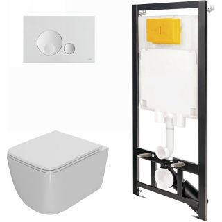 Комплект унитаза с инсталляцией Point Меркурий 886914GBO1+PN41831 с сиденьем Микролифт Комплект унитаза с инсталляцией Point Меркурий 886914GBO1+PN41831 с сиденьем Микролифт