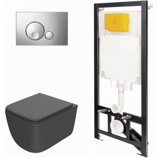 Комплект унитаза с инсталляцией Point Меркурий 886914GBOO+PN41831GM с сиденьем Микролифт Комплект унитаза с инсталляцией Point Меркурий 886914GBOO+PN41831GM с сиденьем Микролифт
