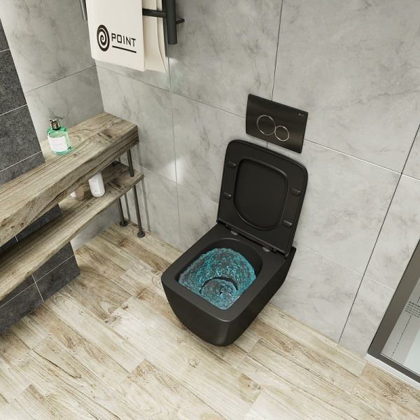 Комплект унитаза с инсталляцией Point Меркурий 886914GBO3+PN41831BM с сиденьем Микролифт