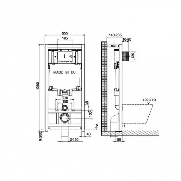 Комплект унитаза с инсталляцией Point Веста 886914GBO1+PN41701 с сиденьем Микролифт