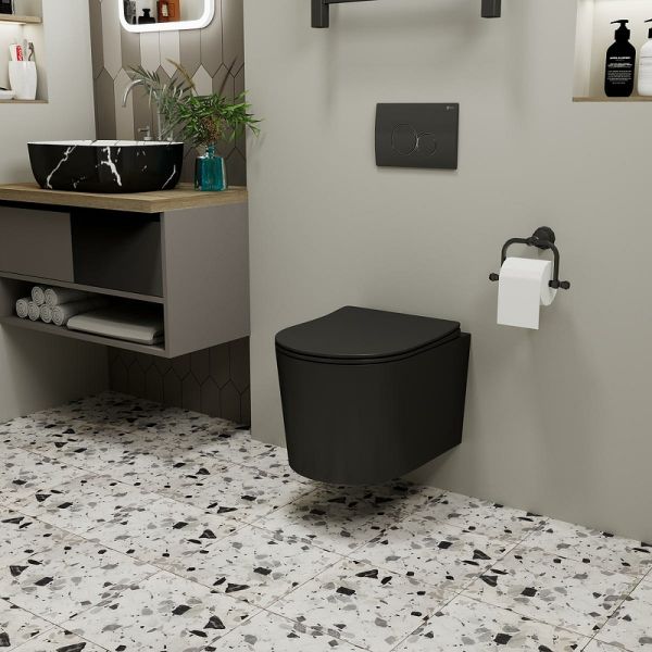 Комплект унитаза с инсталляцией Point Веста 886914GBO3+PN41701BM с сиденьем Микролифт