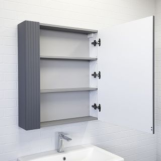 Зеркало-шкаф Comforty Лима 00-00004891 70 см Антрацит Зеркало-шкаф Comforty Лима 00-00004891 70 см Антрацит