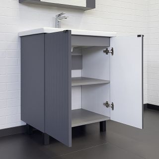 Тумба с раковиной Comforty Лима 00-00013686 70 см Антрацит Тумба с раковиной Comforty Лима 00-00013686 70 см Антрацит