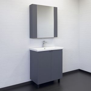 Тумба с раковиной Comforty Лима 00-00013686 70 см Антрацит