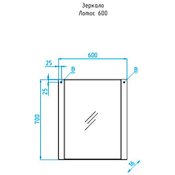 Зеркало Style Line Лотос 60 ЛС-00002299 Сосна лофт