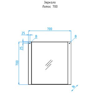 Зеркало Style Line Лотос 70 ЛС-00002300 Сосна лофт