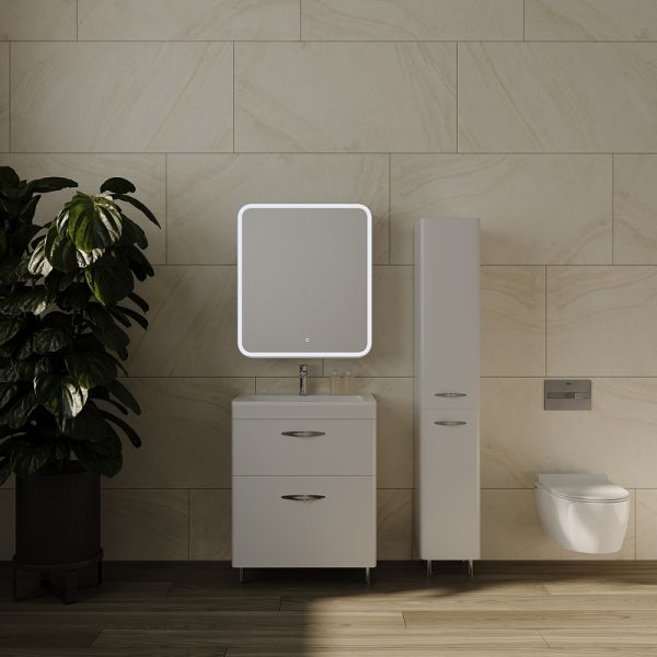 Зеркальный шкаф Style Line Каре 60 L СС-00002370 с подсветкой Белый
