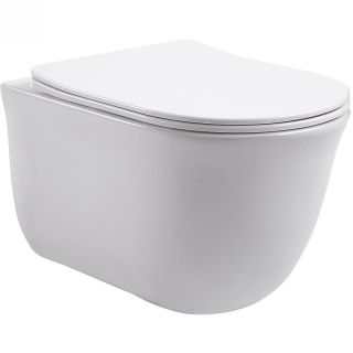 Подвесной унитаз Aquatek Классик AQ1111-00 безободковый с легкосъемным сиденьем Soft Close Подвесной унитаз Aquatek Классик AQ1111-00 безободковый с легкосъемным сиденьем Soft Close