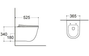 Подвесной унитаз Aquatek Классик AQ1111-00 безободковый с легкосъемным сиденьем Soft Close