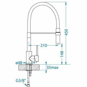 Смеситель для кухни Alveus Pixy Chr 1132175 Хром