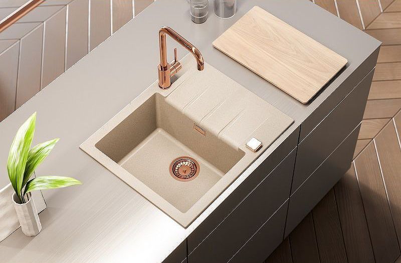 Кухонная мойка Alveus Granital Cadit 10 Concrete G81 590x500 1132020 Бетон