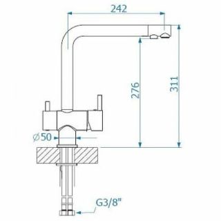 Смеситель для кухни Alveus Aquila G11 Arctic 1139806 Белый Смеситель для кухни Alveus Aquila G11 Arctic 1139806 Белый