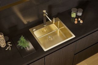 Смеситель для кухни Alveus Zina Monarch Gold 1136509 Черный Золото Смеситель для кухни Alveus Zina Monarch Gold 1136509 Черный Золото