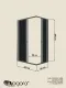 Душевой уголок Niagara Eco NG-1118-14QT 110x80 см профиль чёрный стекло тонированное