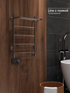 Полотенцесушитель электрический Indigo Line LСLE60-50PR с полкой 60x50 см хром