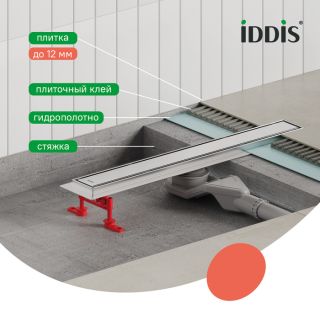 Душевой лоток IDDIS Перфекс (Perfex) 975B6SB00DZ 60 см хром матовый