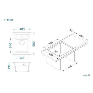 Кухонная мойка Alveus Granital Atrox 10 Terra G22 400x500 1139768 Песчаная
