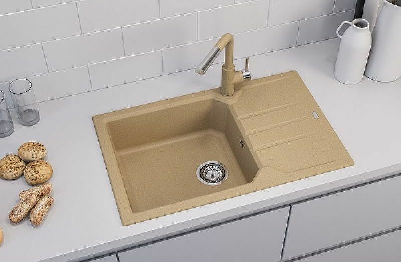 Кухонная мойка Alveus Granital Record 40 G55 Beige 780x480x180 1144465 Бежевая