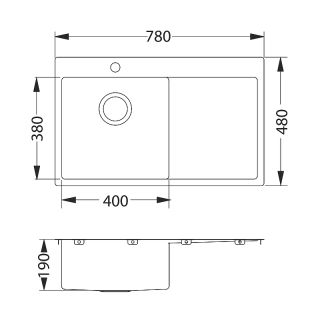 Кухонная мойка Alveus 1124384 Quarto 30 Brs-90 78x48 Кухонная мойка Alveus 1124384 Quarto 30 Brs-90 78x48