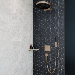 Металлическая полка Hansgrohe AddStoris 41741140 угловая Шлифованная бронза