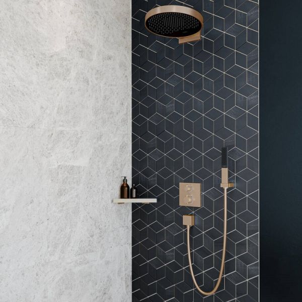 Металлическая полка Hansgrohe AddStoris 41741140 угловая Шлифованная бронза