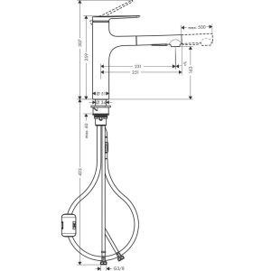Смеситель Hansgrohe Zesis M33 160  74801670 для кухни