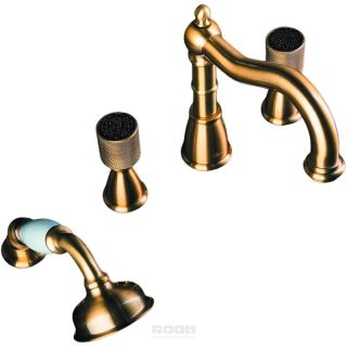 Смеситель на борт ванны Boheme 4отв. ROYAL CRISTAL, Комплект бронза