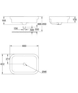 Раковина Grohe Eurocosmo 39124001 60 см