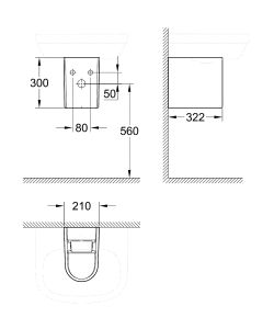 Полупьедестал для раковины Grohe Euro Ceramic 39201000 белый