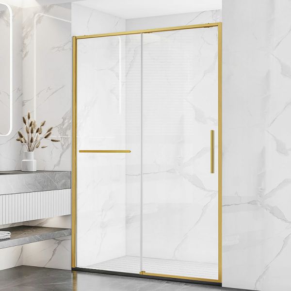 Душевая дверь в нишу Vincea Slim Soft VDS-1SS120CLG 120 см брашированное золото