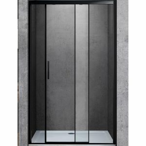 Душевая дверь Vincea Soft 110 VDS-3SO110CLB профиль Черный стекло прозрачное