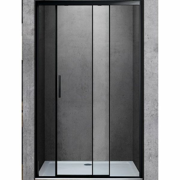 Душевая дверь Vincea Soft 110 VDS-3SO110CLB профиль Черный стекло прозрачное