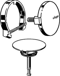 Комплект накладок на слив-перелив Viega Multiplex Trio Visign MT5 725815 белый