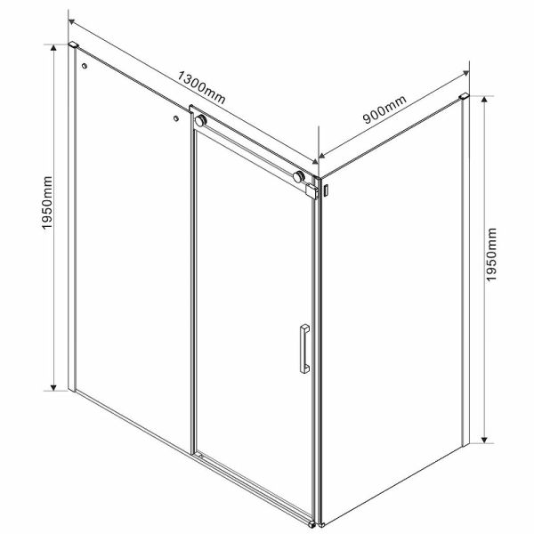 Душевой уголок Vincea Como 130x100 VSR-1C1013CLB профиль Черный стекло прозрачное