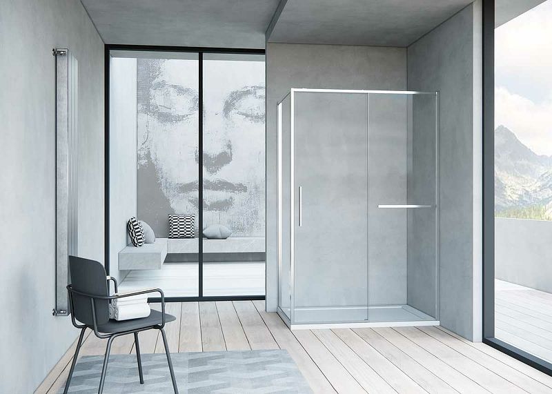 Душевой уголок Vincea Slim Soft 140x90 VSR-1SS9014CL профиль Хром стекло прозрачное
