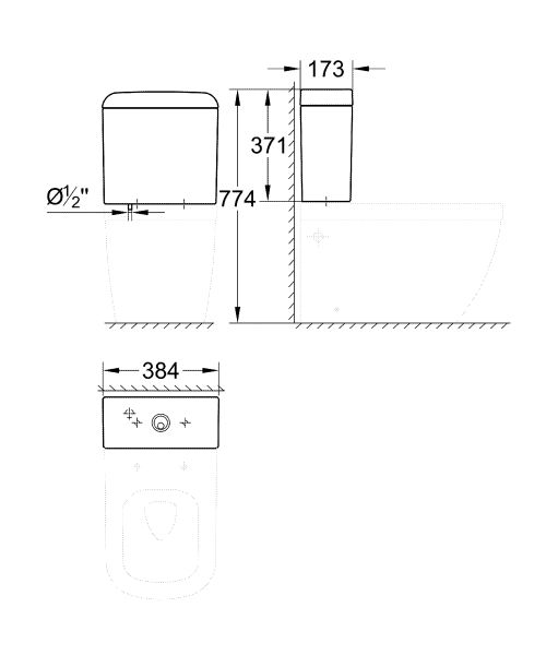 Смывной бачок для унитаза Grohe Euro Ceramic 39332000