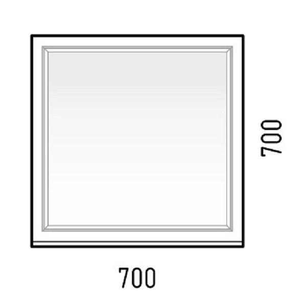 Зеркало с полкой Corozo Каролина 70см белый SD-00000925