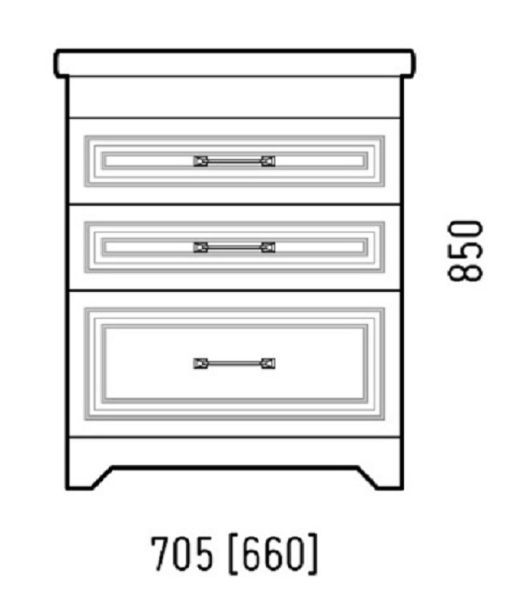 Тумба под раковину Corozo Каролина Z3 70см белый  SD-00000923