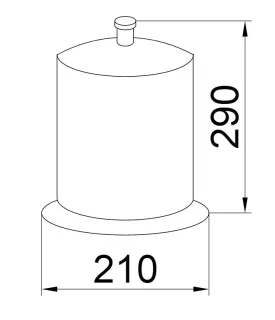Ведро для мусора Boheme Chiaro 10508 золото