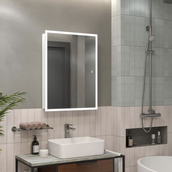 Зеркало-шкаф Reflexion Cube 60 RF2211CB с подсветкой 60х80