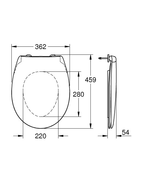 Крышка-сиденье Grohe Bau Ceramic 39493000 с микролифтом