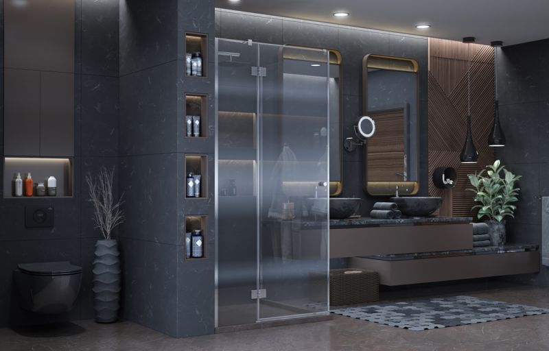 Душевой уголок Ambassador Diamond 12011103L 100x100см левый хром/прозрачное