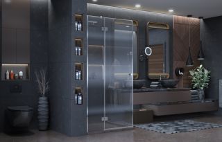 Душевой уголок Ambassador Diamond 12011103R 100x100см правый хром/прозрачное