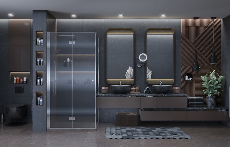 Душевой уголок Ambassador Diamond 12011105L 90x90см левый хром/прозрачное
